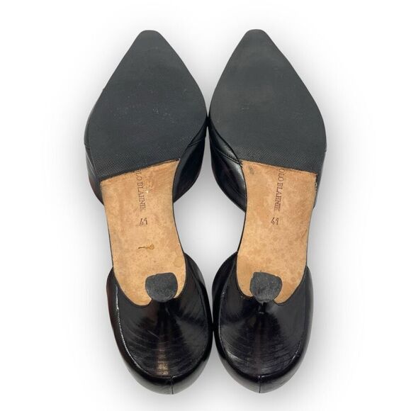 Manolo Blahnik Retro Black Leather Bow Detail Pointed Toe Heel Womens Size EU 41 - Picture 11 of 16